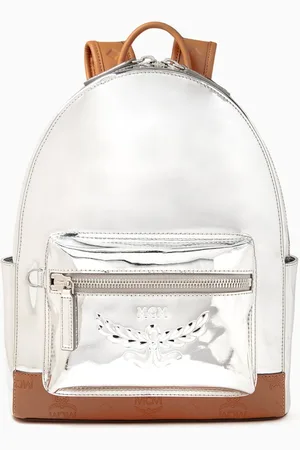 MCM Stark Backpack in Metallic Leather