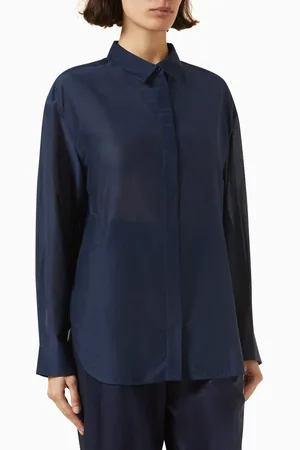12 STOREEZ Long-sleeve Shirt in Cotton-silk