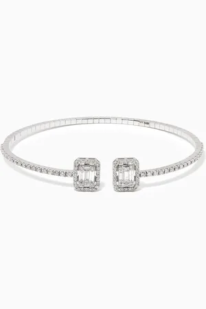 Nass Diamond Cuff Bracelet in 14kt White Gold