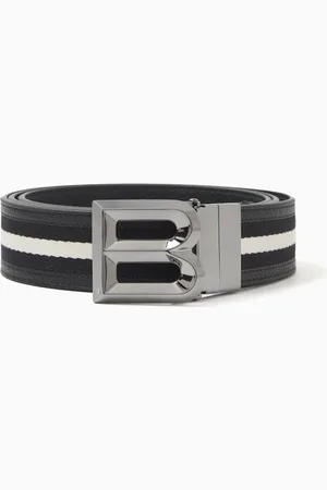 Bally B Bold Reversible Belt in Leather & Canvas