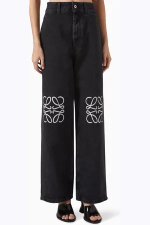 Loewe Anagram Baggy Jeans in Denim