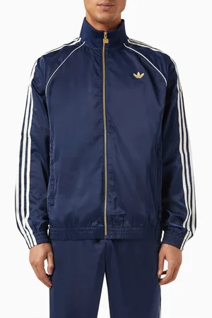 adidas Logo Premium Zip Jacket in Satin