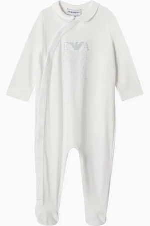Emporio Armani EA Logo Sleepsuit in Cotton