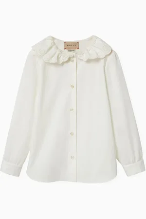 Gucci Lace-trimmed Shirt in Cotton Piquet