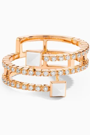 Marli Cleo Lotus Twist Pavé Diamond & Agate Ring in 18kt