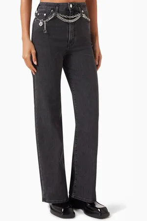 Maje Pantinie Baggy Jeans in Denim