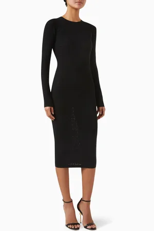 Elisabetta Franchi Logo Knit Midi Dress in Viscose Blend