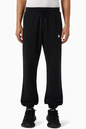 MARCELO BURLON Cross Embroidered Sweatpants in Cotton