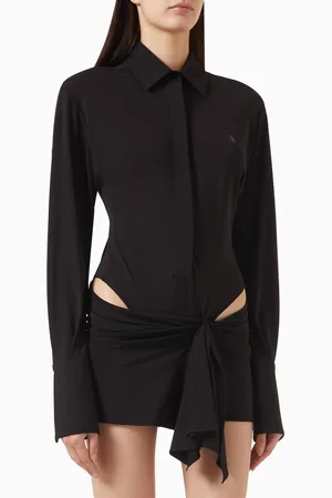 The Attico Shirt Mini Dress in Stretch-jersey