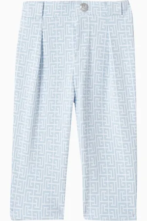 Balmain Monogram Buttoned Pants in Cotton