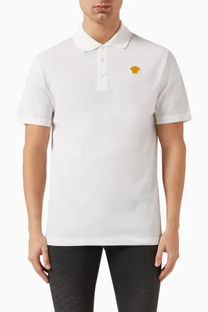VERSACE Medusa Logo Polo Shirt in Cotton