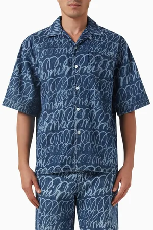 Marni Scribble Logo Shirt in Denim