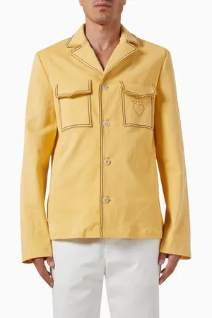 Marni Contrast Stitching Blazer in Denim