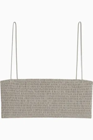 Totême Bikini Top in Smocked Jersey