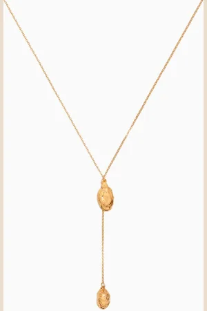 Alighieri The Lunar Rocks Necklace in 24kt -plated Bronze