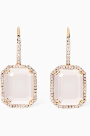 Mateo New York Topaz & Diamond Drop Earrings 14kt Gold