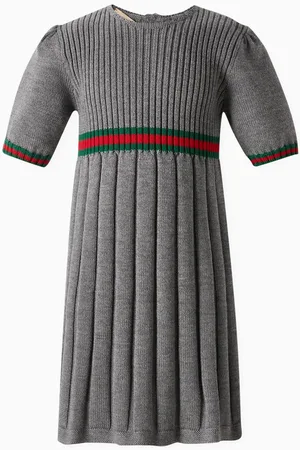 Gucci Web Stripe Dress in Wool