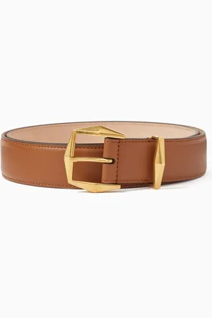 Jimmy Choo Diamond Buckle Belt in Leather