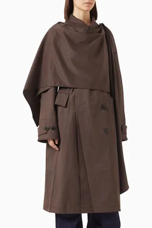 LVIR Cape Trench Coat in Wool-blend