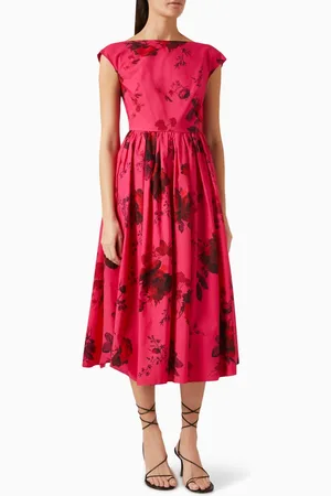 Erdem Floral-print Midi Dress in Silk
