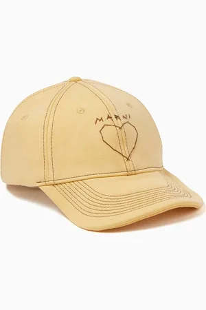 Marni Heart Logo Cap in Organic Denim