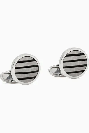 Montblanc Round Geometric Cufflinks in Sterling