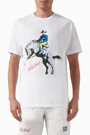 Wacko Maria Printed Crewneck T-shirt in Cotton