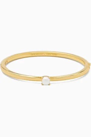 Kate Spade Little Luxuries Hinged Bangle in Gold Plated Metal