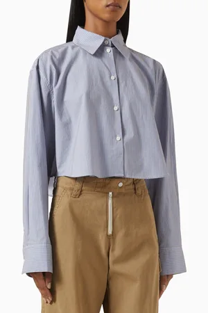 Acne Studios Jacquard Pinstripe Shirt in Organic Cotton-poplin