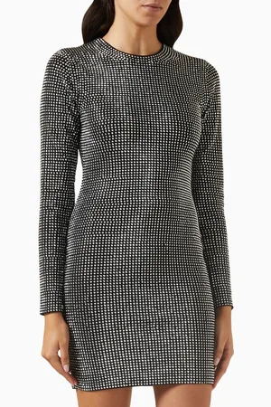 GOOD AMERICAN Crystal Mini Dress in Jersey