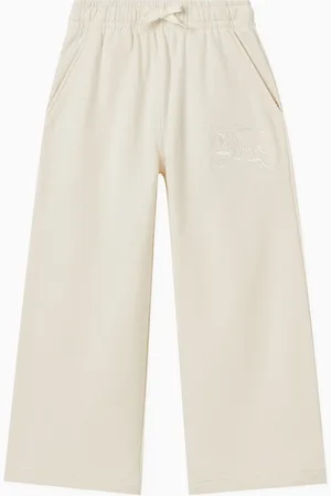 Burberry Logo-embroidered Flared Sweatpants in Cotton