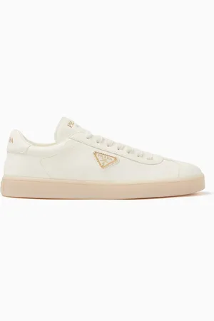 Prada Lane Triangle Logo Sneakers in Smooth Leather