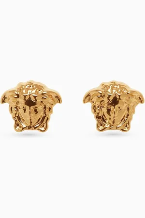 VERSACE Medusa Stud Earrings in Brass
