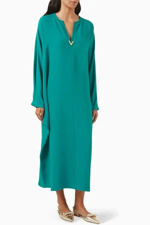 VALENTINO GARAVANI Cady Couture Midi Dress in Silk
