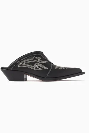 SONORA Tulum Western 35 Mules in Calf Leather