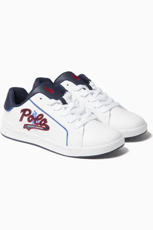Ralph Lauren Heritage Court III Graphic Sneakers in Faux Leather