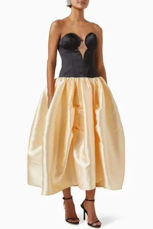 NAFSIKA SKOURTI Inner Star Aria Midi Dress in Taffeta