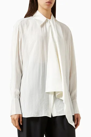 BAQA Shawl Long-sleeve Blouse in Viscose