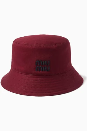 Miu Miu Logo Bucket Hat in Cotton
