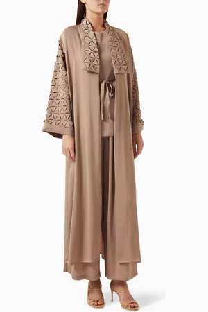 Ruya Laser-cut Abaya Set