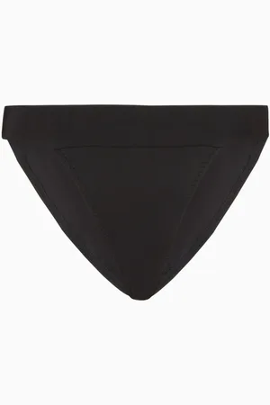Norma Kamali Banded Bikini Bottoms in Nylon Lycra