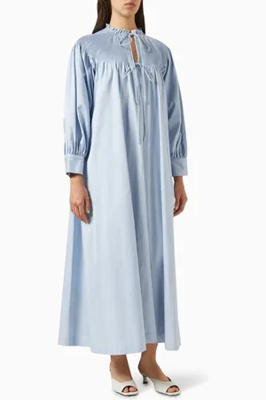 SWGT Front Tie-up Abaya in Cotton-poplin