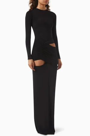 Nensi Dojaka Cutout Maxi Dress in Viscose Jersey