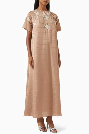 SHATHA ESSA Floral Embellished Maxi Dress