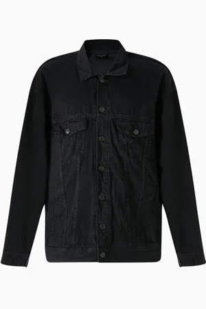 Balenciaga Unisex Tape Type Oversized Hybrid Jacket in Denim & Jersey