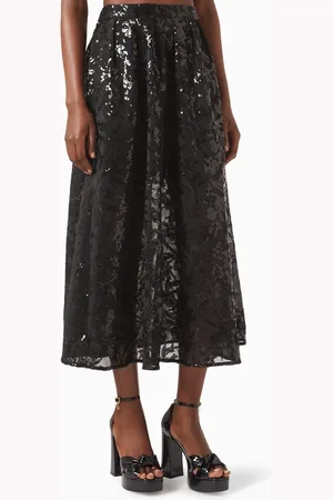 Maje Jupon Midi Skirt in Tulle