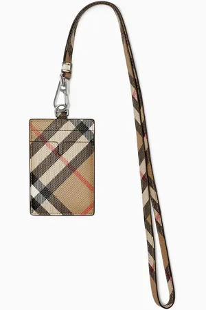 Burberry Ms Lanyard Bin Wallet in Coated Cotton-blend