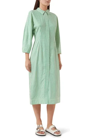 DAY Birger et Mikkelsen Laurie Striped Midi Dress in Cotton-blend