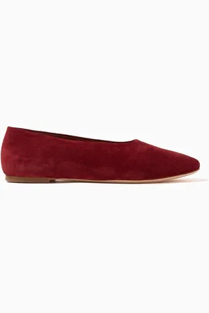 Staud Alba Ballet Flats in Suede