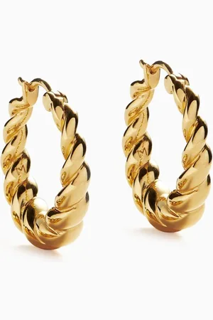 Missoma Twisted Tidal Hoop Earrings in 18kt -plated Brass